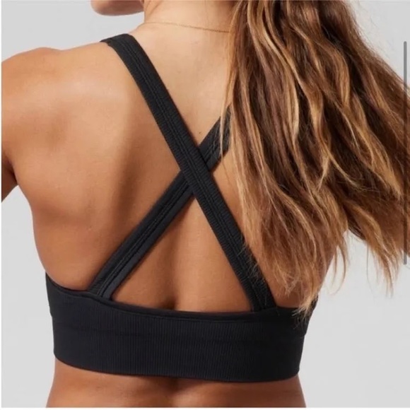NWT Athleta Aurora Scoop Bra DD, Black, Size XS - Picture 2 of 6